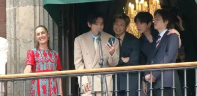 BTS sorprende a fans desde el balcón de Palacio Nacional en CDMX