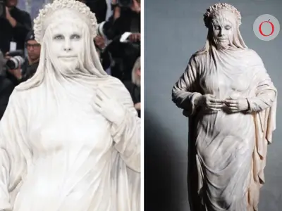 Heidi Klum impacta en Met Gala 2026 como estatua viviente de mármol
