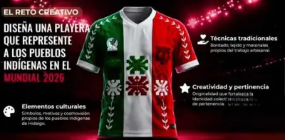 Hidalgo llevará arte indígena a playera del Mundial de Futbol