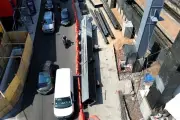 Colapsa estructura metálica en obra de Calzada de Tlalpan