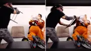 El Cibernético golpea a Luisito Rey con silla durante entrevista