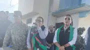 Evelyn Salgado y Rosa Icela Rodríguez llegan a Chilapa tras ataques