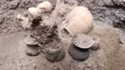 Hallan tumbas teotihuacanas en Tula durante obras del Tren México-Querétaro