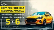 Hoy No Circula lunes 4 mayo 2026: autos con engomado amarillo y placas 5 y 6