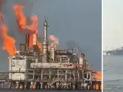 Incendio y explosión en planta de gas de Pdvsa en el Lago de Maracaibo