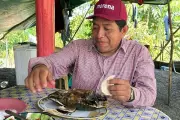 Lider de Morena en Macuspana presume comer tortuga protegida