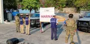 Marina asegura 13 paquetes y un bulto con cocaína en Oaxaca