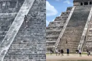 Turistas burlan seguridad y suben a la pirámide de Chichén Itzá