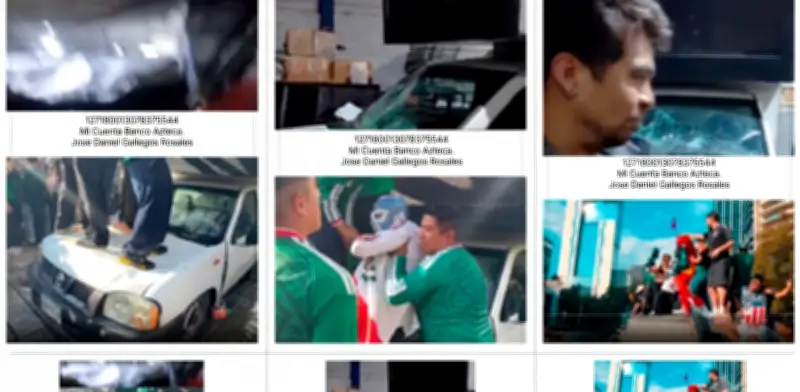 Aficionados destruyen camioneta de trabajador en festejo mundialista en CDMX