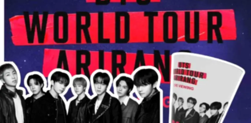 ¡Alerta, ARMY! Todo sobre los vasos y palomeras de BTS en cines para el 'World Tour: Arirang'