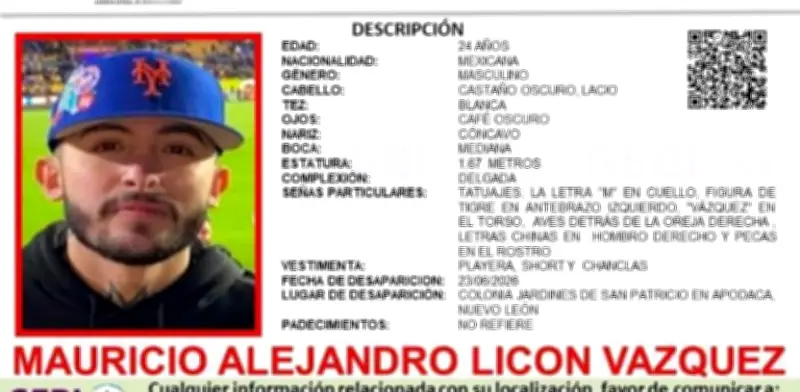 Buscan a Mauricio Alejandro, desaparecido en Apodaca, Nuevo León