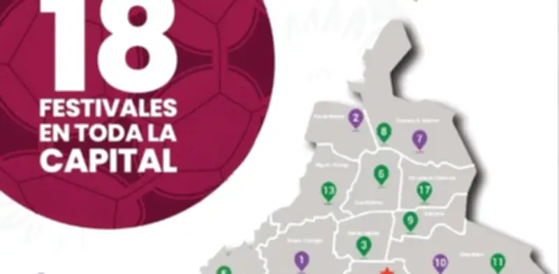 CDMX instalará 18 festivales futboleros para el Mundial 2026