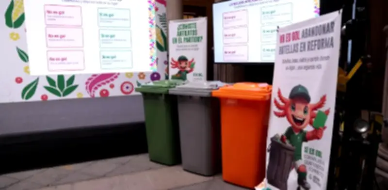 Colocarán 756 contenedores en Reforma para evitar basura tras festejos mundialistas
