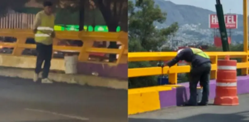 Denuncian ante Contraloría por pintar dispositivos de tránsito en color morado
