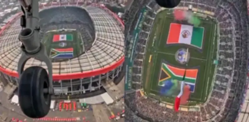 Espectacular toma desde helicóptero del México vs Sudáfrica en Mundial 2026