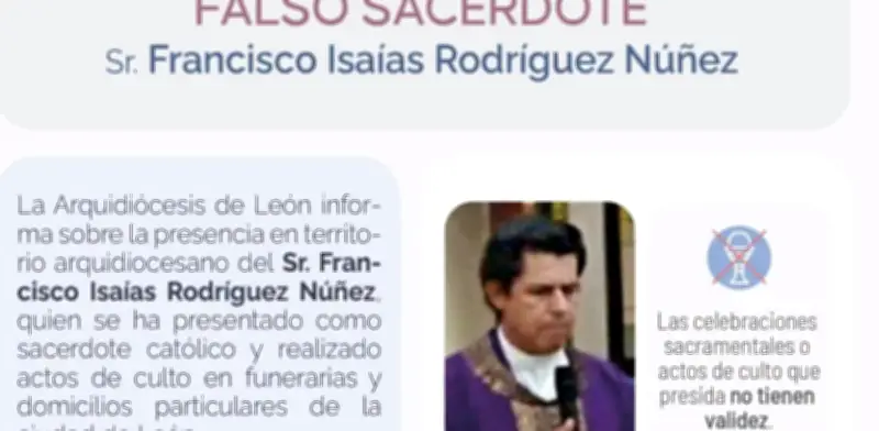 Expulsado de la Iglesia opera como 'cura pirata' en bodas y bautizos en Guanajuato