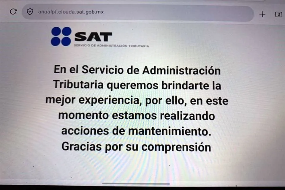 Fallas en página del SAT afectan declaración anual