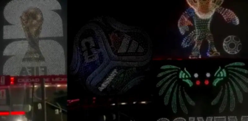 Filtran espectacular prueba de drones en el Estadio Ciudad de México para el Mundial 2026