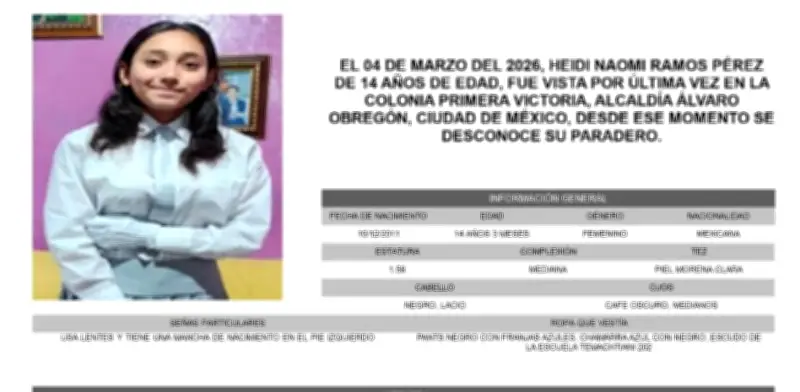 Heidi Naomi, menor desaparecida en Álvaro Obregón, es localizada con vida tras 110 días