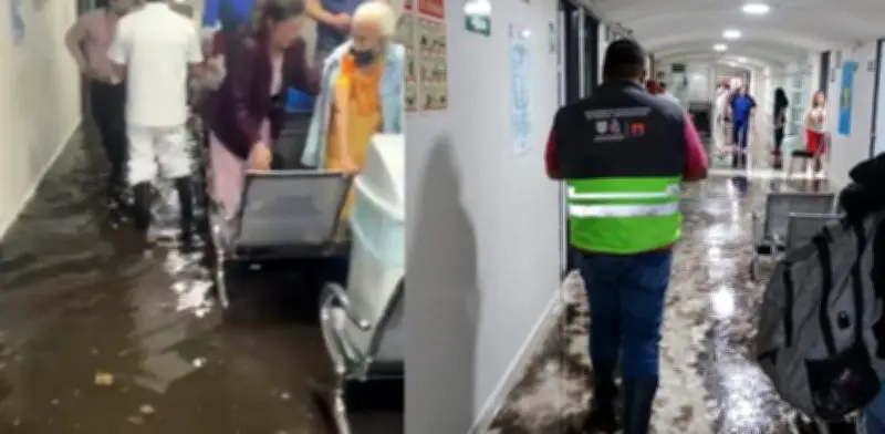 IMSS descarta daños en hospital psiquiátrico tras inundación por lluvias en CDMX