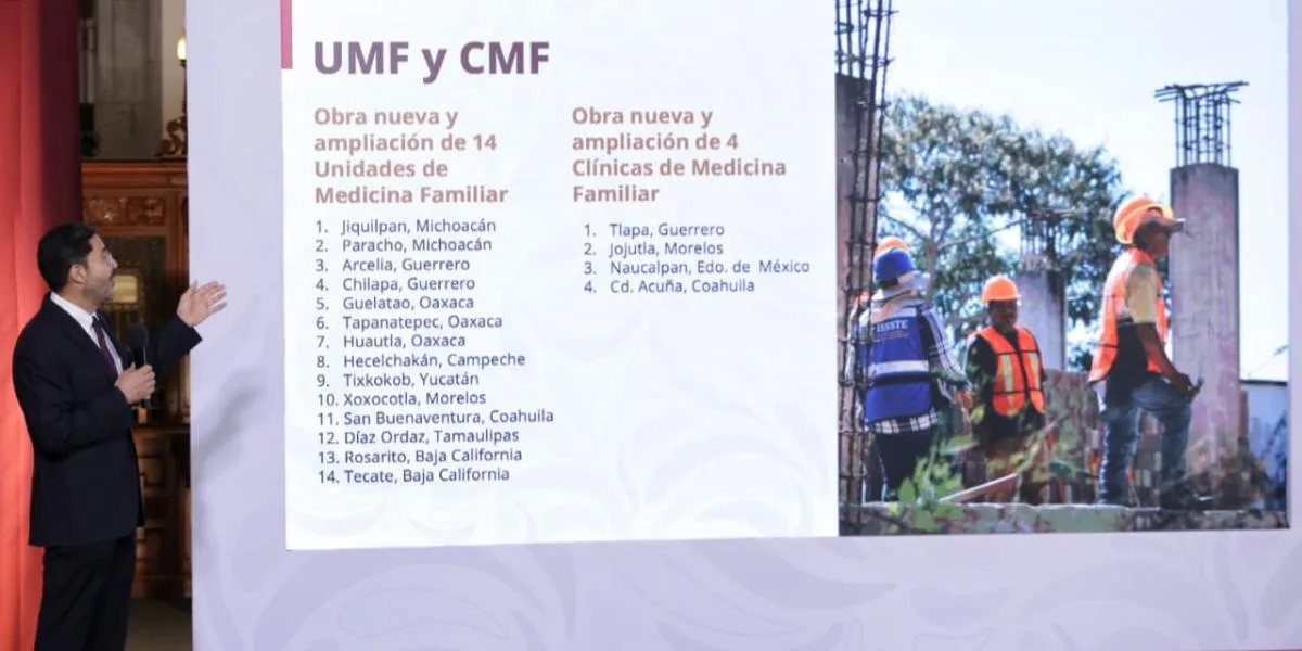 ISSSTE anuncia 241 obras en 2026 para fortalecer infraestructura de salud