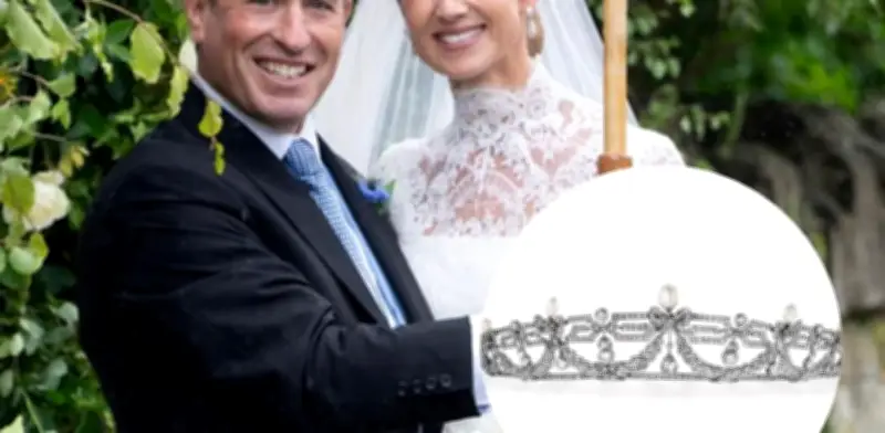La tiara familiar de Harriet Sperling en su boda con Peter Phillips