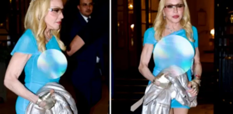 Madonna arrasa en París con vestido transparente y sin brasier a sus 67 años
