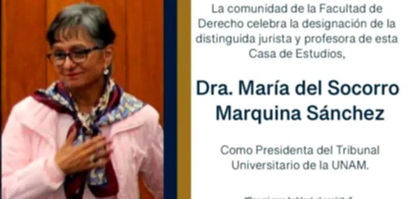 María del Socorro Marquina, nueva presidenta del Tribunal Universitario de la UNAM