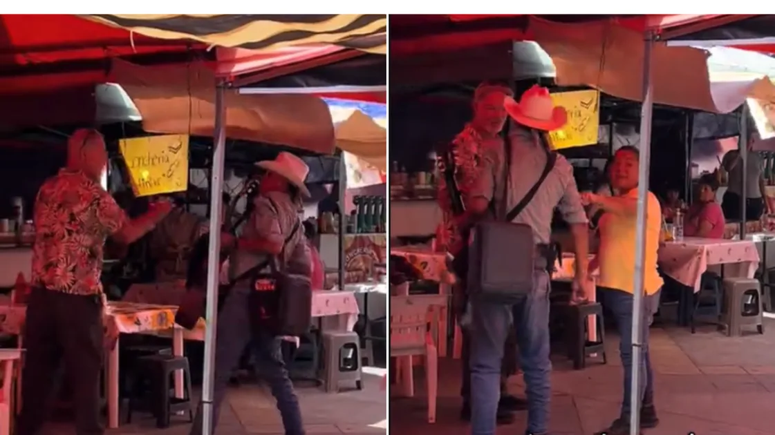 Turista reclama a músico en Tepic y mujer lo defiende: “Si no te gusta, bye”