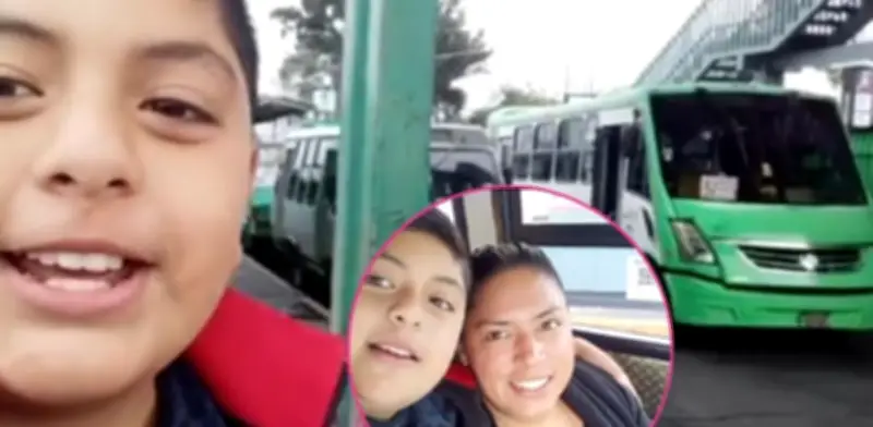 Niño presume con orgullo a su mamá camionera y conmueve las redes sociales