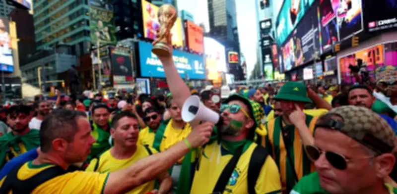 Nueva York se viste de amarillo con la afición brasileña previo al debut mundialista