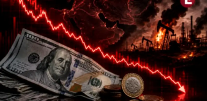 Peso mexicano sufre leve caída por tensiones en Medio Oriente