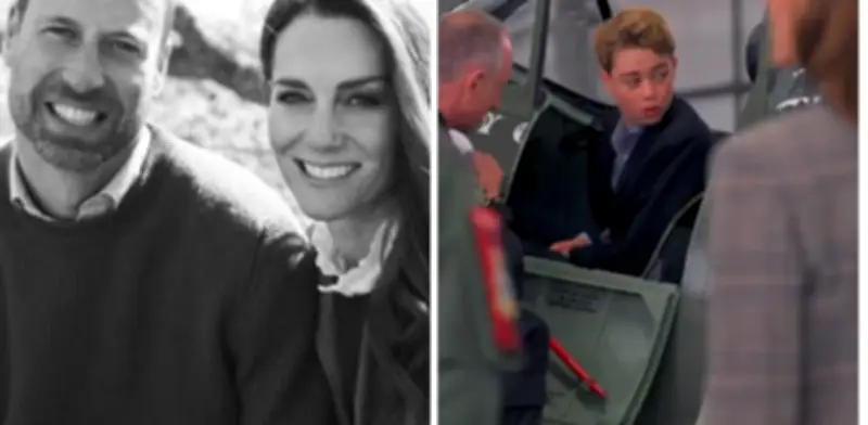 Príncipe George y Kate Middleton conmemoran el Día de las Fuerzas Armadas en RAF Coningsby