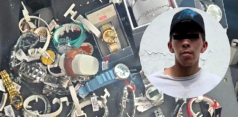 Recuperan 26 relojes tras asalto a tienda en Coyoacán; hay tres detenidos