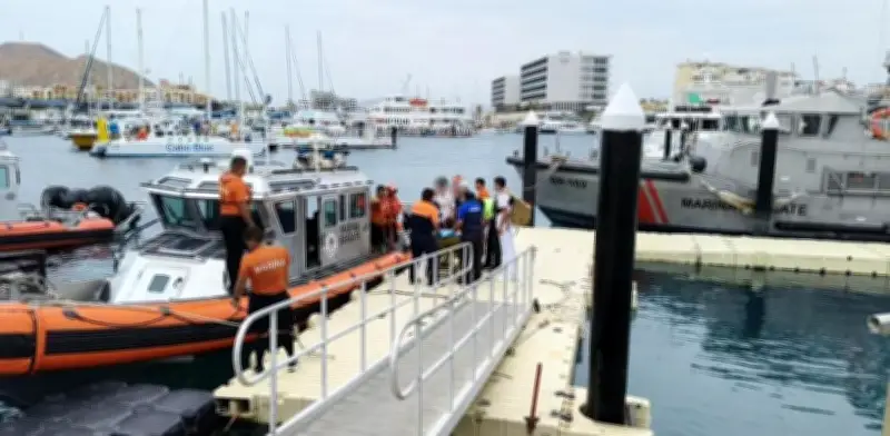 Semar evacúa a turista extranjero tras picadura de medusa en Los Cabos
