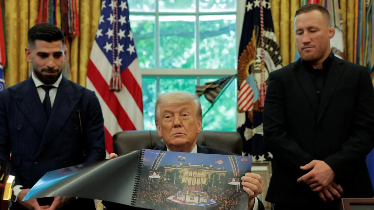 Trump revela el octágono de UFC Freedom 250 en la Casa Blanca