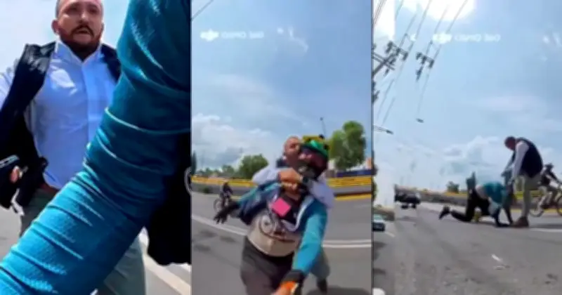 VIDEO: Automovilista agrede a ciclista en Tlalpan por presunta mirada