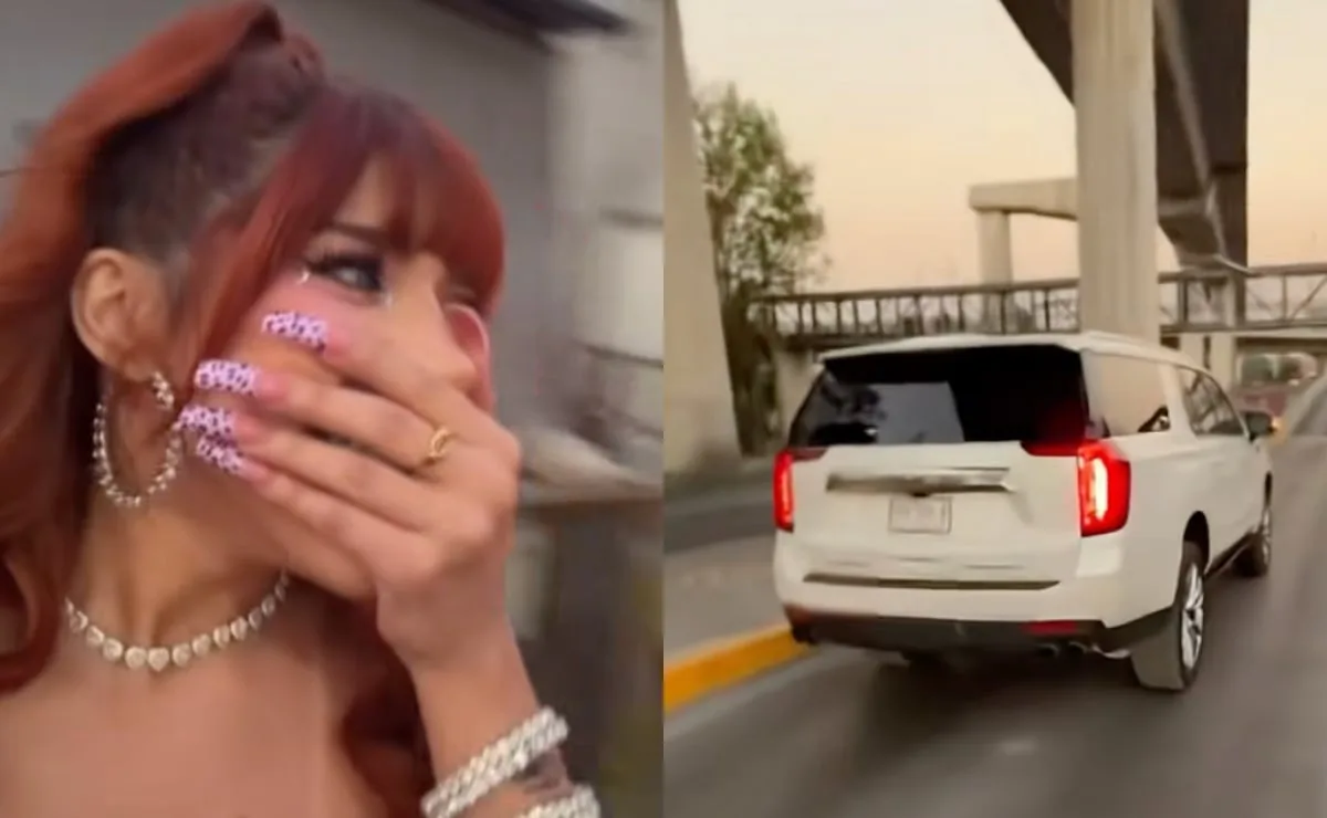 Yeri Mua denuncia que le poncharon las llantas en caseta de CDMX por evasión de otro conductor