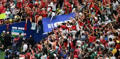 Grito 'México' irrumpe en partido de Portugal en Houston: fiesta mexicana