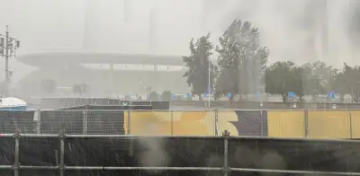 Lluvias torrenciales azotan el Estadio Guadalajara sin dañar la cancha