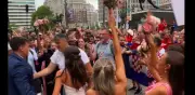 Boda en Filadelfia: aficionados croatas invaden sesión de fotos