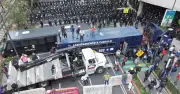 CNTE avanza hacia el Estadio CDMX; SSC despliega antimotines en Tlalpan