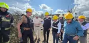 Gobernador Armenta supervisa explosión en Tepeaca; sin víctimas