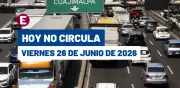 Hoy No Circula viernes 26 junio 2026: autos con engomado azul y placas 9 y 0