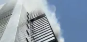 Incendio en la Torre Moeve, el segundo rascacielos más alto de España
