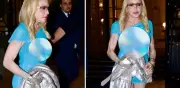 Madonna arrasa en París con vestido transparente y sin brasier a sus 67 años