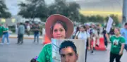 Protestan afuera del Estadio Monterrey por desaparecidos durante el Mundial