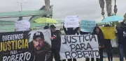 Protestan en Hidalgo por captura de asesino de guardia de seguridad