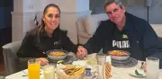 Sheinbaum celebra su cumpleaños 64 con pozole rojo y su esposo