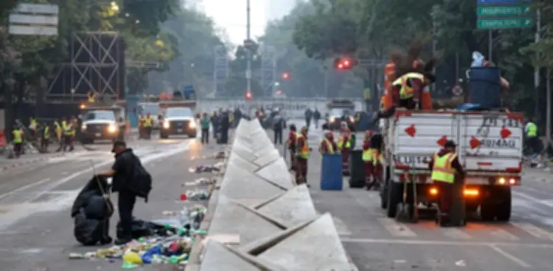 Basura y tragedia: el día después del triunfo de México en el Mundial